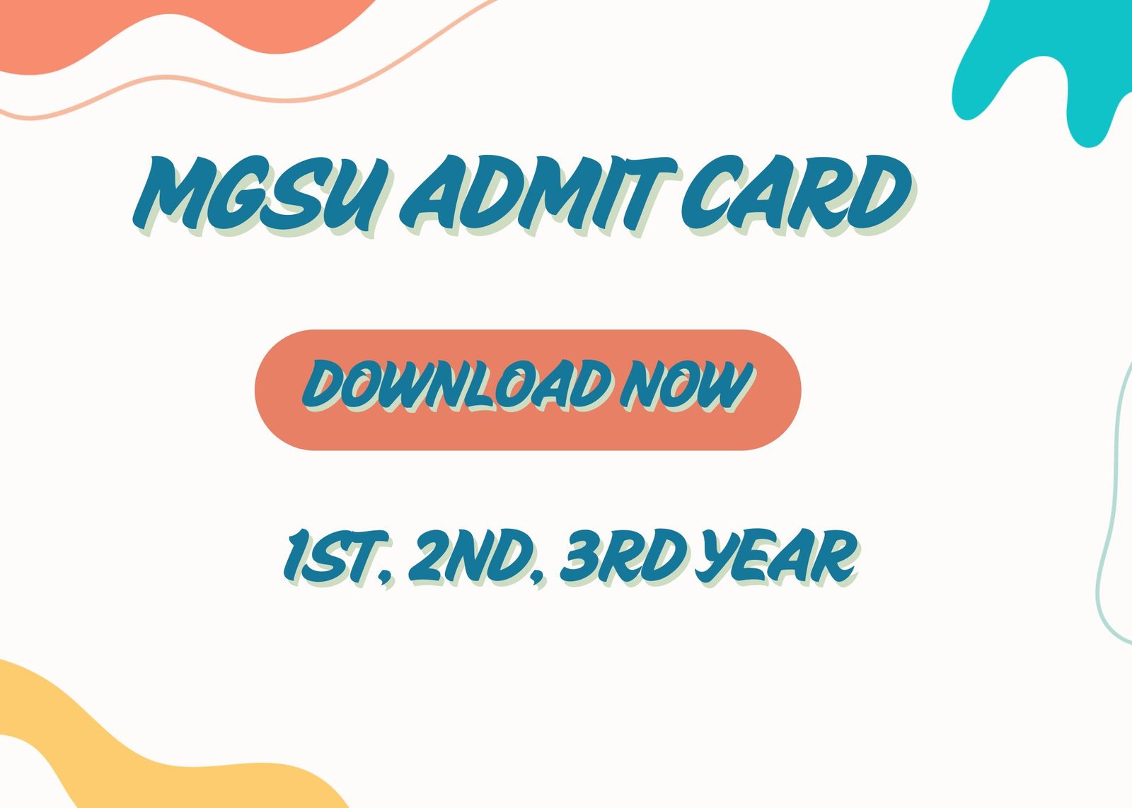 MGSU Time Table 2025 Official